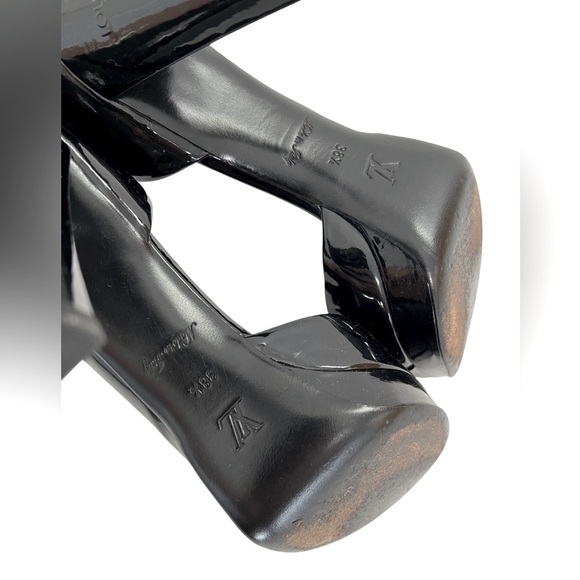 100% Authentic Louis Vuitton High Heel Pattern Leather Shoes Stiletto 38.5 8.5 - Picture 9 of 16